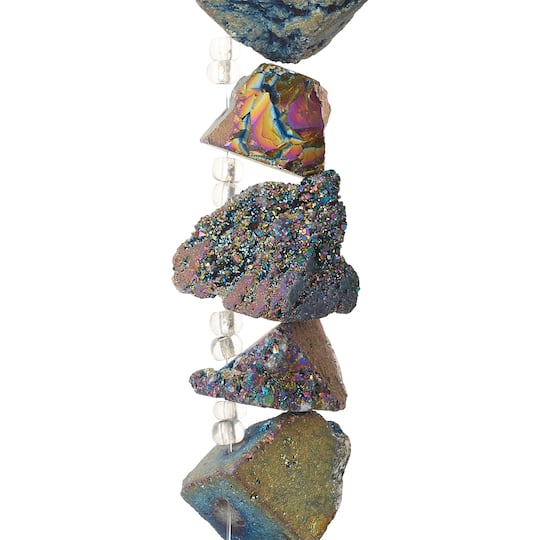Sedona Druzy Agate Chunk Beads by Bead Landing™, Dark Blue
